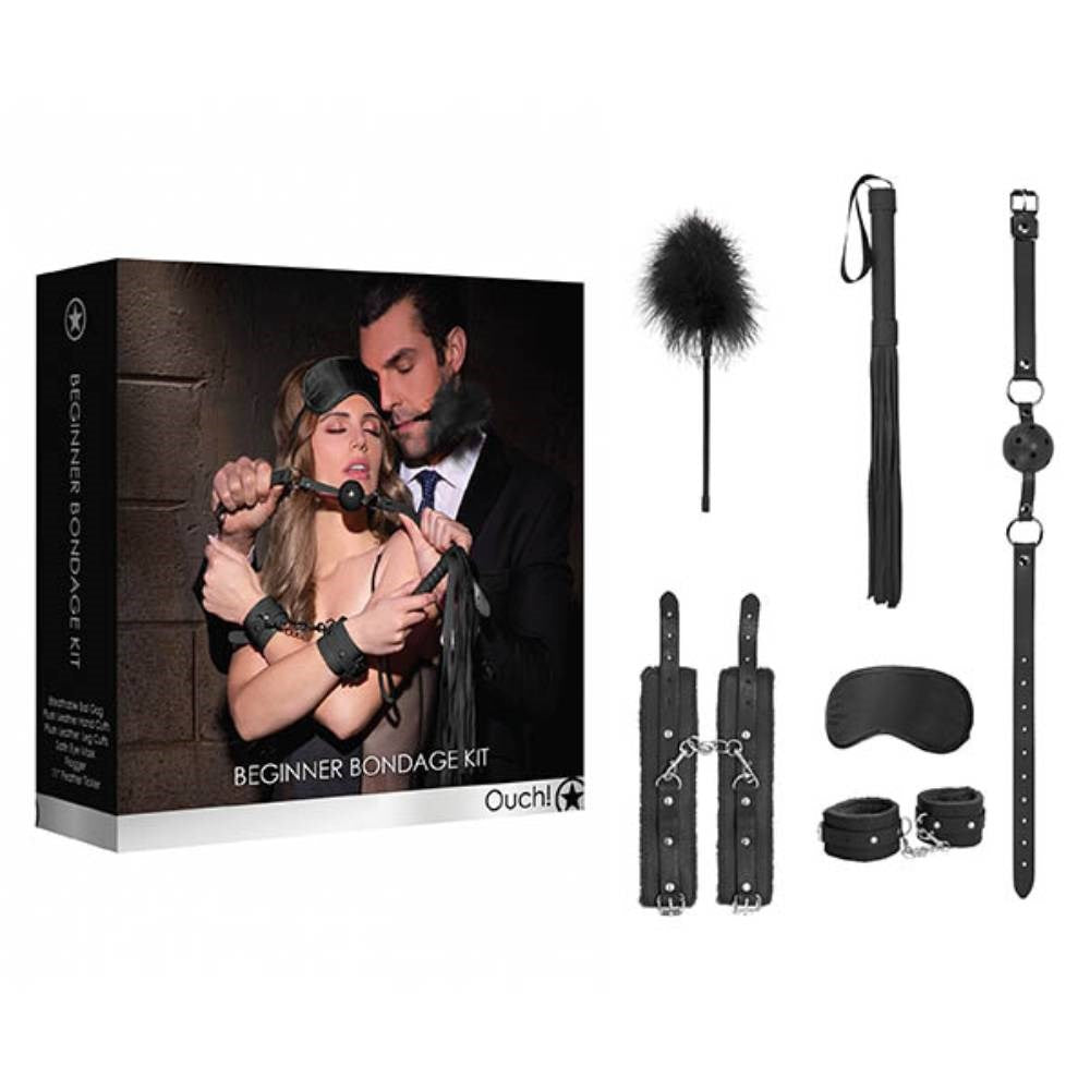 Shots Toys Ouch! 5 Piece Set Beginners Bondage Kit Complete BDSM Starter - - Bondage Kits