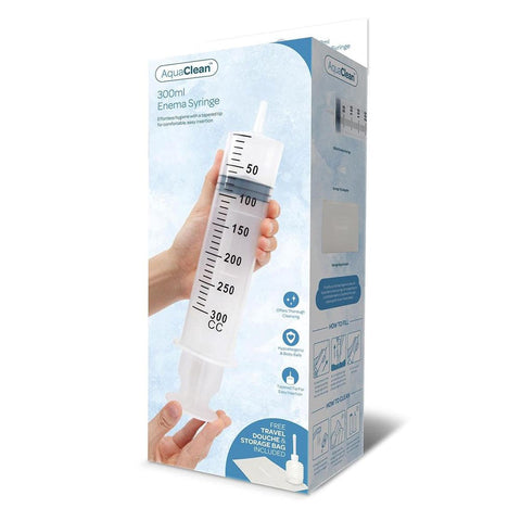 Xgen Products AquaClean Enema Syringe with Travel Douche for Intimate Hygiene - Enemas and Douches