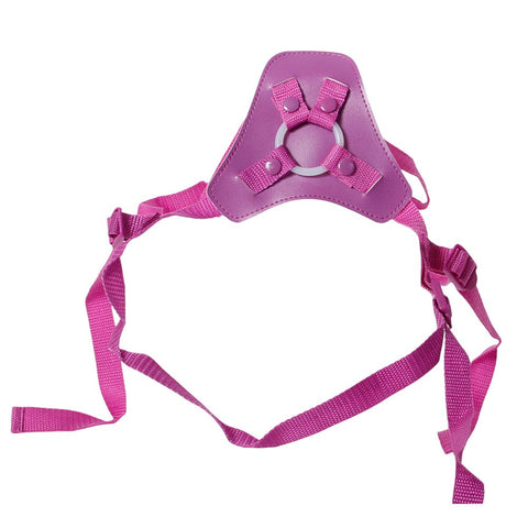 Adam & Eve Eves Strap On Harness Playset 3 Sized Dildos Pink Complete - Strap On Sextoys