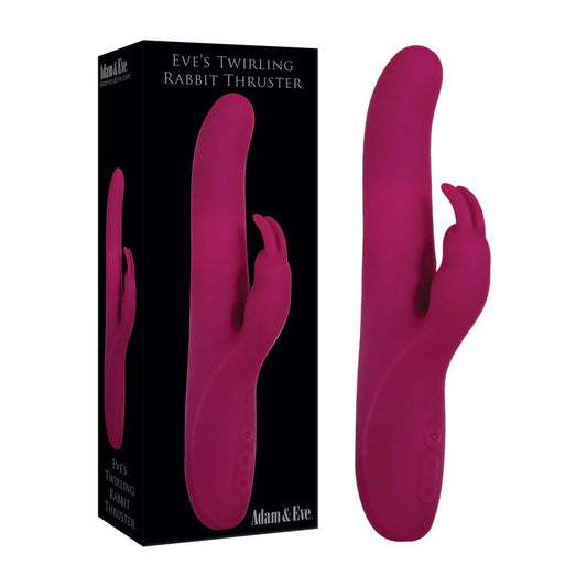 Adam & Eve Eves Twirling Thrusting Rabbit Vibrator Purple Dual Motor - - Rabbit Vibrators