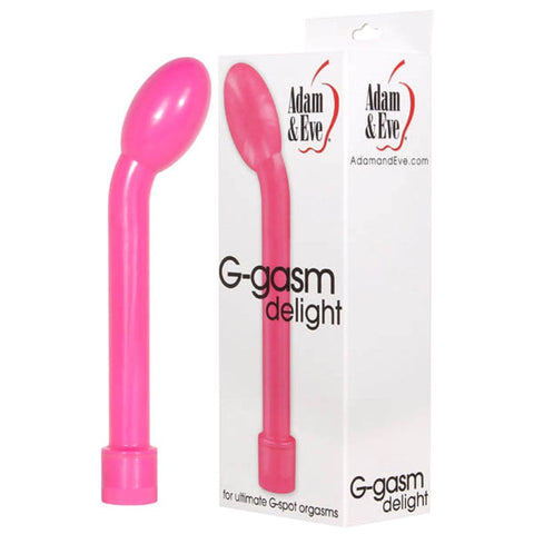 Adam & Eve G Gasm Delight Multi Function G Spot Vibrator Pink with Curved Tip - G-Spot Vibrators