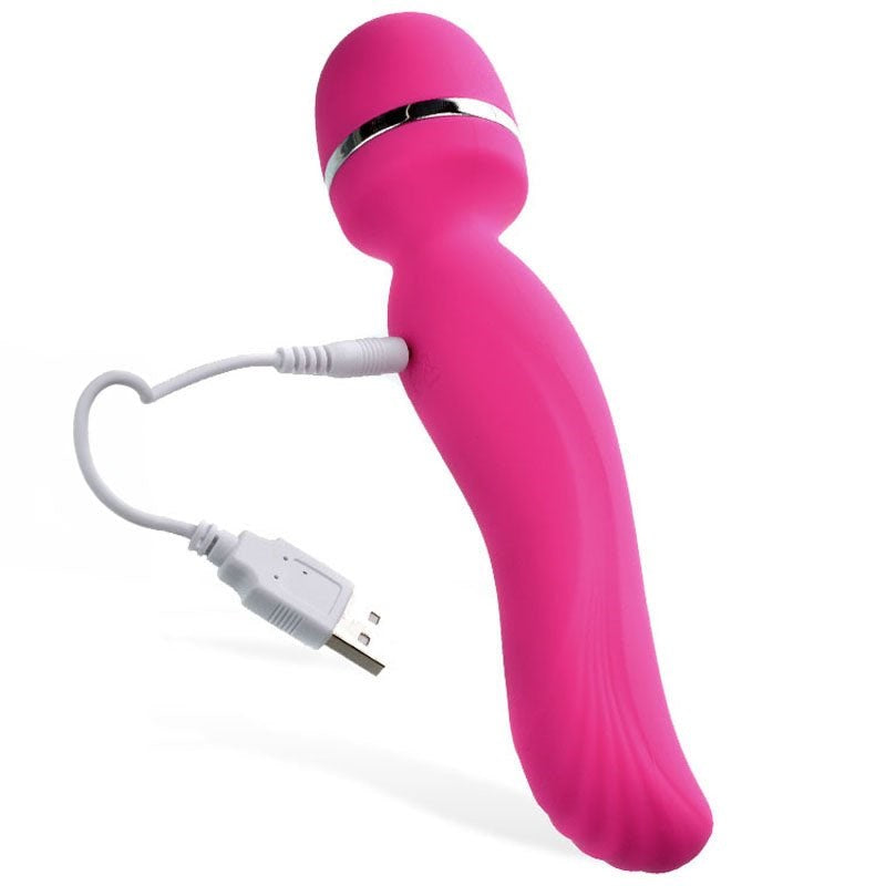 Adam & Eve Intimate Curves USB Rechargeable Vibrating Body Wand Pink Clitoris - - Body Wands