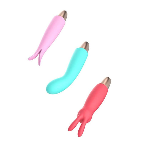 Adam & Eve Playful Seduction USB Rechargeable Vibrator Set with 3 Sleeves - Sex Kits