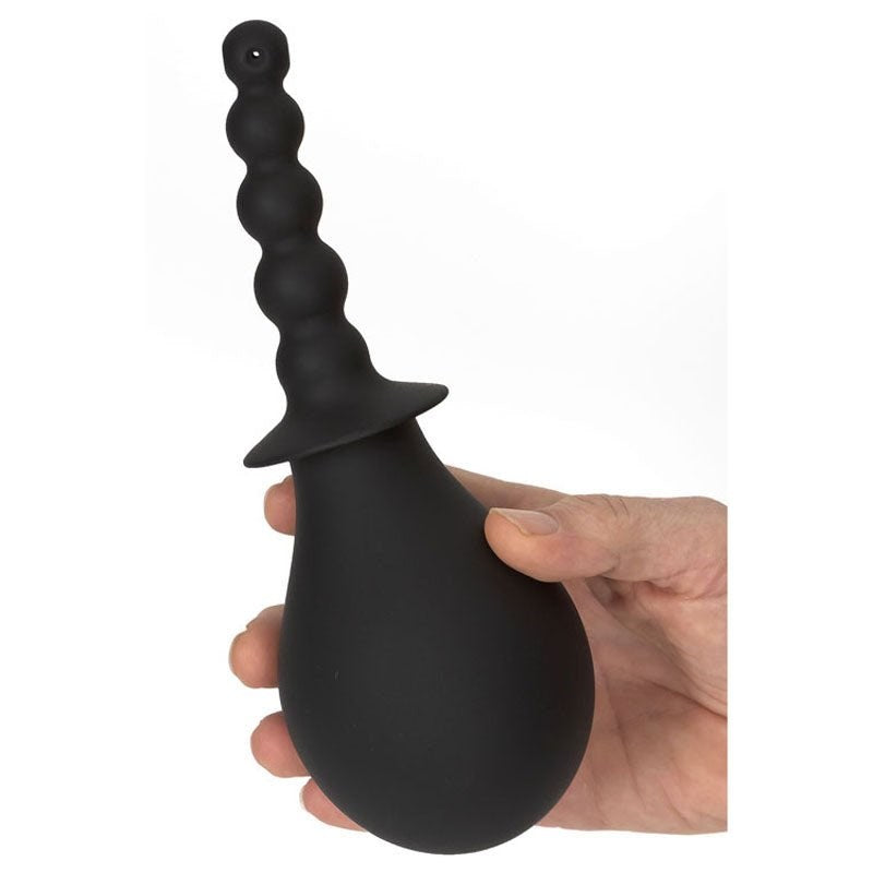 Adam & Eve Smooth and Easy Silicone Douche Black Anal Cleanse - - Enemas and Douches