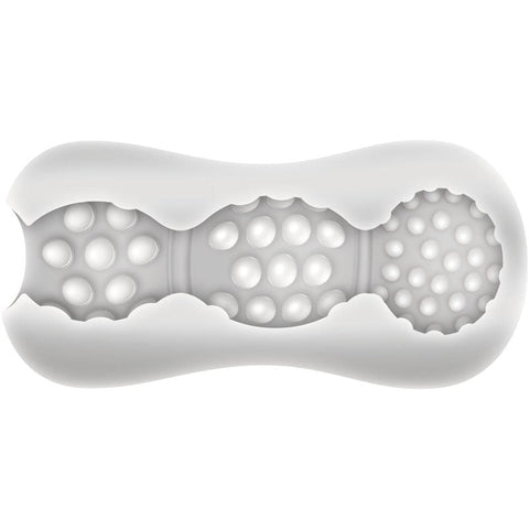 Adam & Eve Triple Chamber Ball Drainer Male Masturbator Sleeve Clear - Masturbators and Strokers