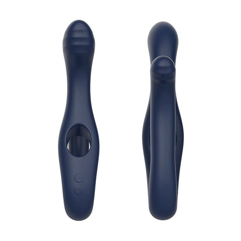 Adam & Eve Twisted Temptations Bendable Dual Vibrator Navy Blue - G-Spot Vibrators