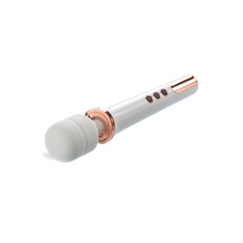 Adam & Eve USB Rechargeable Magic Body Wand Vibrator Rose Gold/White Clitoral - - Body Wands