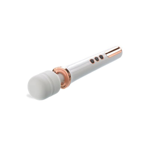 Adam & Eve USB Rechargeable Magic Body Wand Vibrator Rose Gold/White Clitoral - Body Wands
