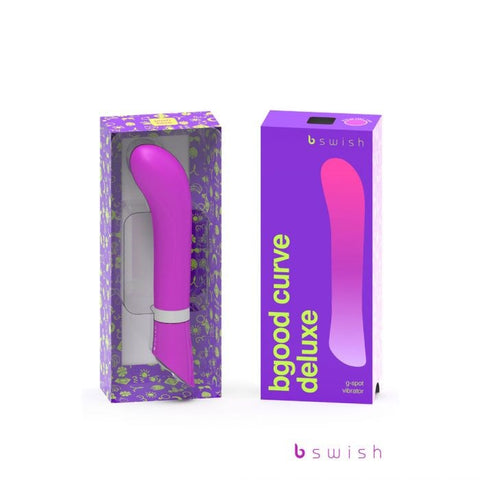 B Swish Bgood Curve Deluxe Multi Function G Spot Vibrator Violet Curved Design - G-Spot Vibrators