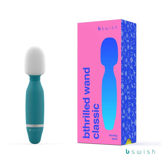 B Swish Bthrilled Classic Vibrating Body Wand Massager Jade Powerful Vibrator - - Body Wands