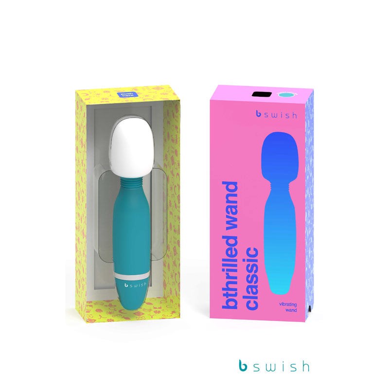 B Swish Bthrilled Classic Vibrating Body Wand Massager Jade Powerful Vibrator - - Body Wands