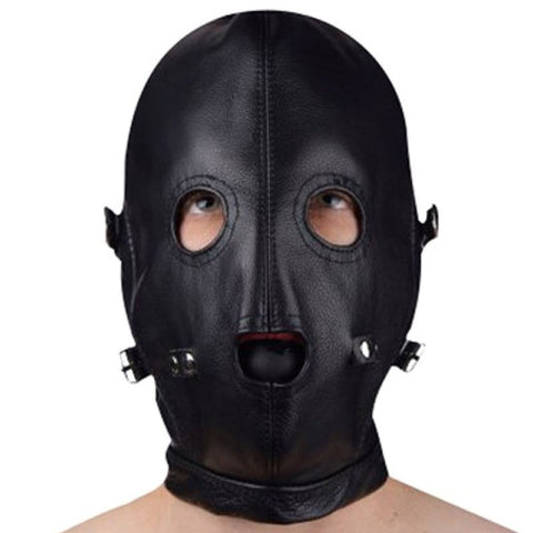 BDStyle Full Bondage Mask Eyes & Mouth Detachable Premium Restraint System - Blindfolds And Masks