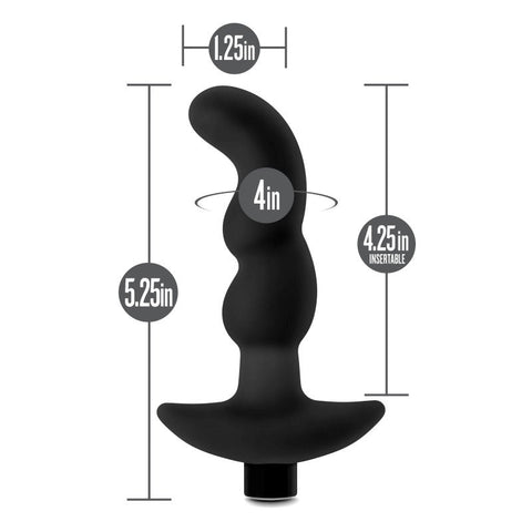 Blush Novelties Anal Adventures Platinum Vibrating Prostate Massager 03 Black - Prostate Toys