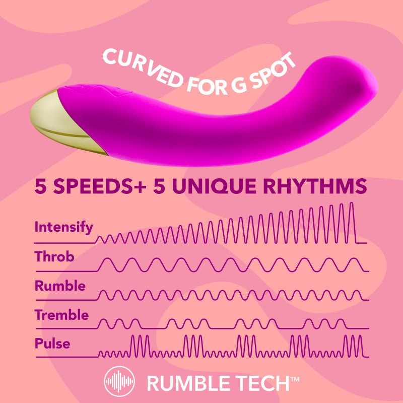 Blush Novelties Aria Bangin AF USB Rechargeable G Spot Vibrator Purple - - G-Spot Vibrators