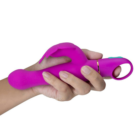 Blush Novelties Aria Naughty AF Butterfly Vibrator Plum Dual Motor - Rabbit Vibrators