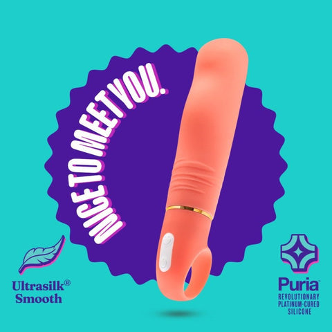 Blush Novelties Aria Smokin AF G Spot Vibrator Coral with Rumble Tech Motor - G-Spot Vibrators