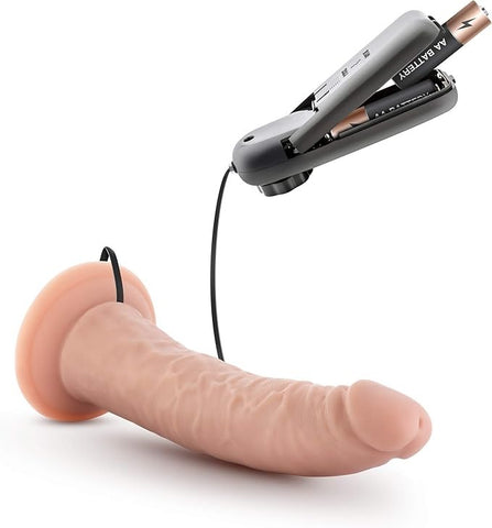 Blush Novelties Dr Skin Dr Dave Vibrating Dildo Flesh 17.8cm Multi Speed - Vibrating Dildos