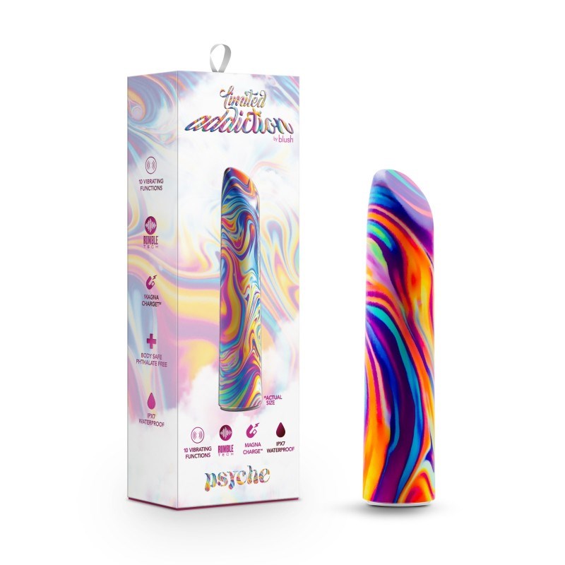 Blush Novelties Limited Addiction Psyche Power Vibe Bullet Vibrator Rainbow - Bullet Vibrators