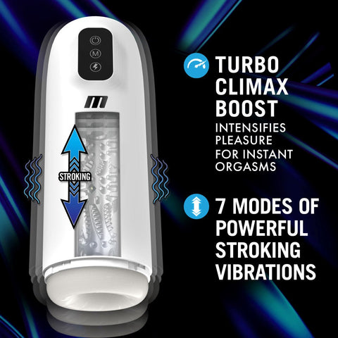 Blush Novelties M For Men Robo Bator USB Rechargeable Vibrating Masturbator - Masturbators and Strokers