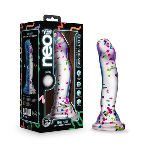 Blush Novelties Neo Elite Glow Hanky Panky Realistic Dong 19cm Glow Silicone - Realistic Dildos