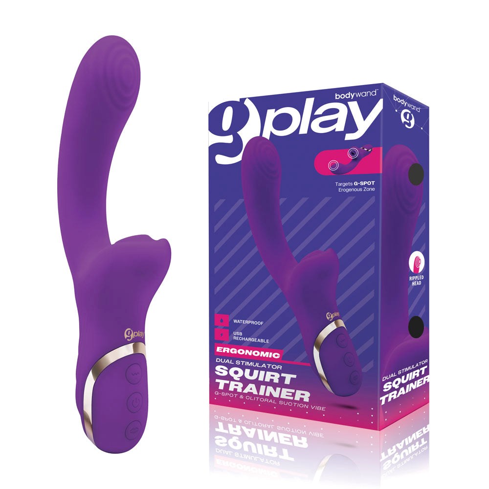 Xgen Products Bodywand G Play Dual Stimulator Squirt Trainer Rabbit Vibrator Purple - - Rabbit Vibrators