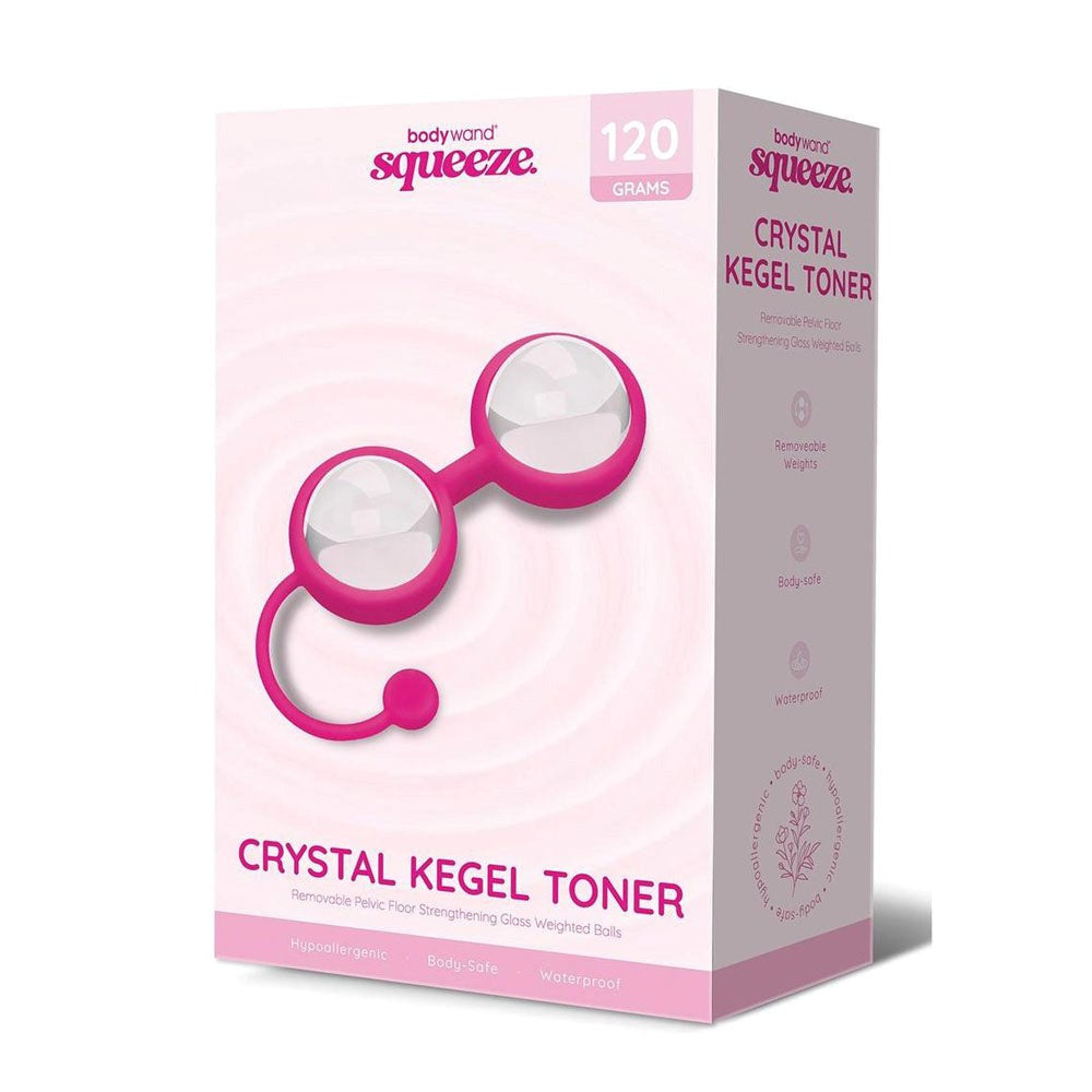 Xgen Products Bodywand Squeeze Crystal Kegel Toner Glass Weighted Kegel Balls Set Premium Glass - - Love Eggs and Kegel Exercisers