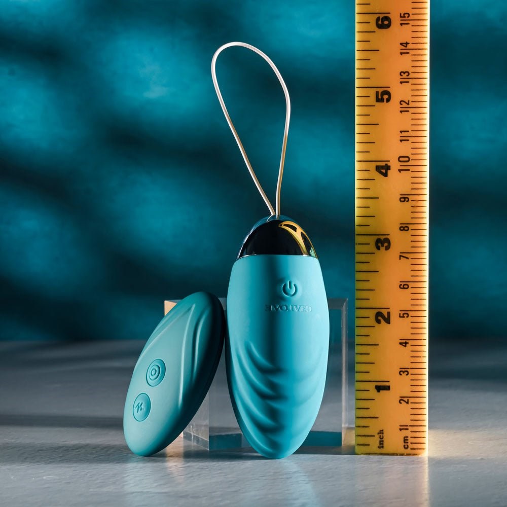 Evolved OVAL OFFICE Wireless Love Egg with Remote Control Green Vibrator - - Love Eggs and Kegel Exercisers