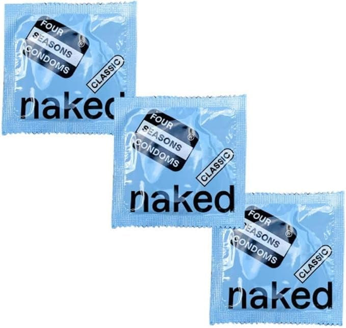 Four Seasons Naked Classic Condoms Bulk Box of 144 Ultra Thin Protection - - Condoms