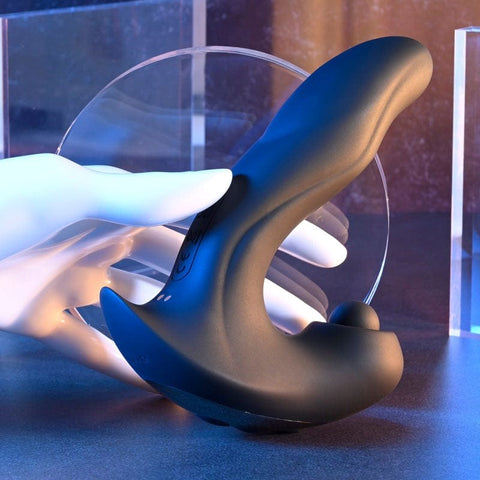 Evolved Gender X MAD TAPPER Double Tapping Vibrating Massager Black Triple Motor - G-Spot Vibrators