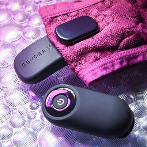 Evolved Gender X OUR UNDIE USB Rechargeable Panty Vibrator Black Remote Control - Remote Control Vibrators