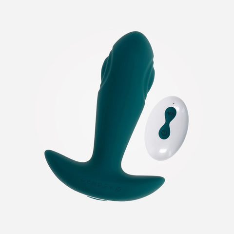 Evolved Gender X TUNNEL TAPPER Tapping Anal Plug with Wireless Remote Grey - Butt Plugs