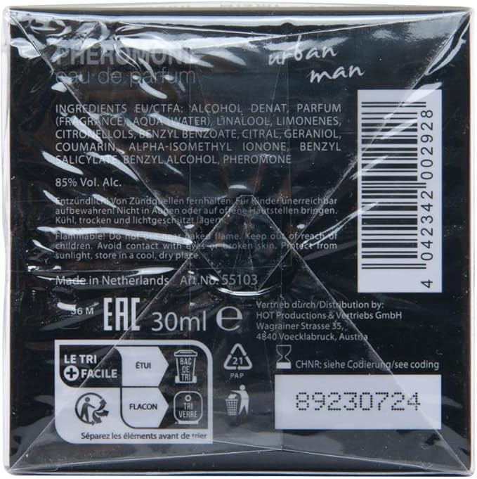 Hot Ero Hot Pheromone Tokyo Urban Man Sex Pheromone Cologne 30ml - - Sex Pheromones and Perfumes