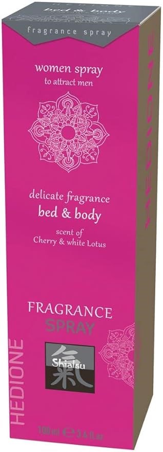 Hot Ero SHIATSU Cherry and White Lotus Scented Bed and Body Spray 100ml - - Bath and Intimate Fragrances
