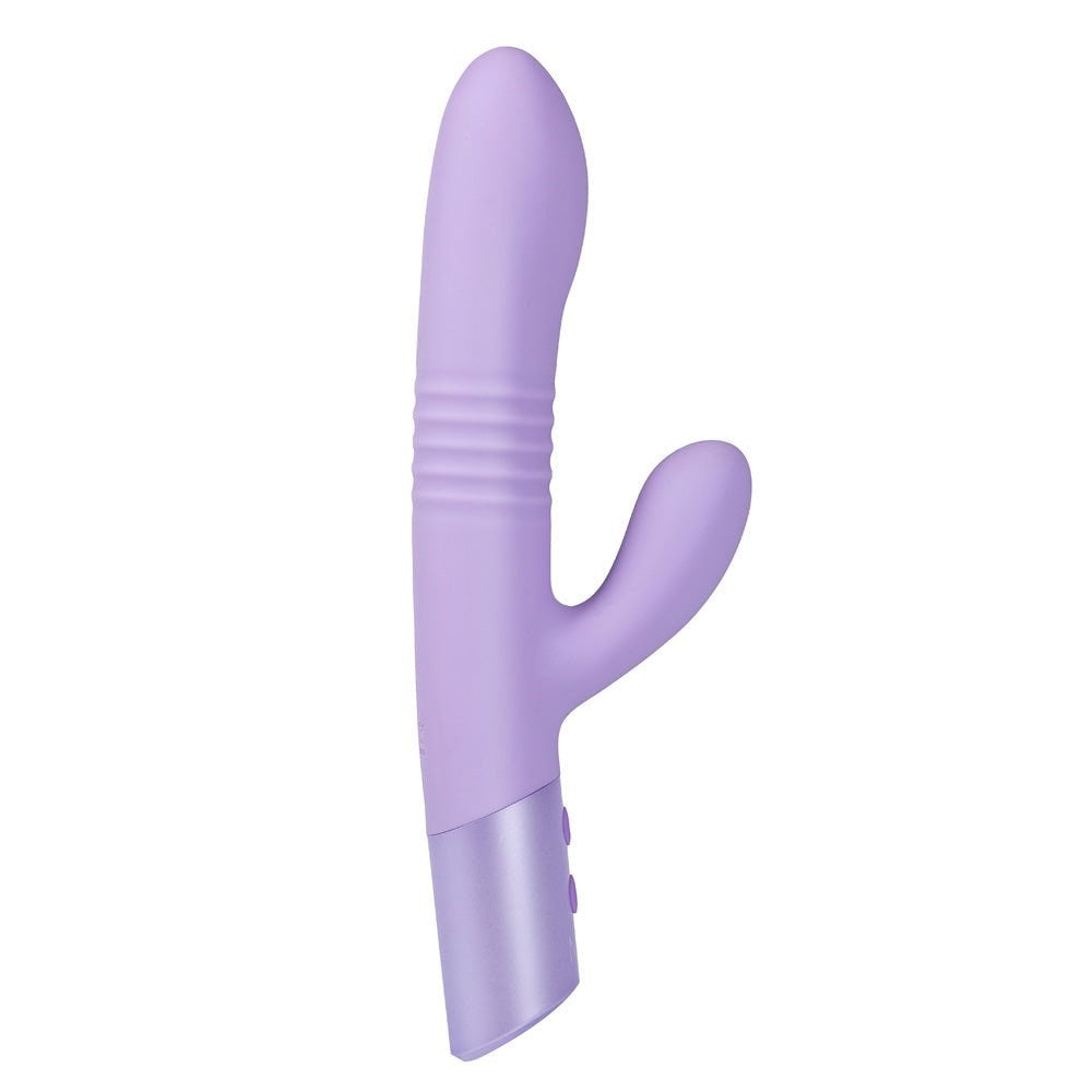 Maia Toys Maia AYLA USB Rechargeable Thrusting Rabbit Vibrator Lavender Dual Motor - - Rabbit Vibrators
