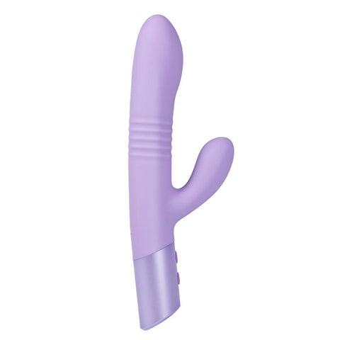 Maia Toys Maia AYLA USB Rechargeable Thrusting Rabbit Vibrator Lavender Dual Motor - Rabbit Vibrators