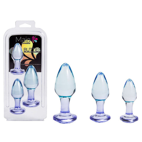 Maia Toys Maia BUTTIES Clear Butt Plugs Set of 3 Sizes Progressive Training - Butt Plugs