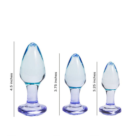 Maia Toys Maia BUTTIES Clear Butt Plugs Set of 3 Sizes Progressive Training - Butt Plugs