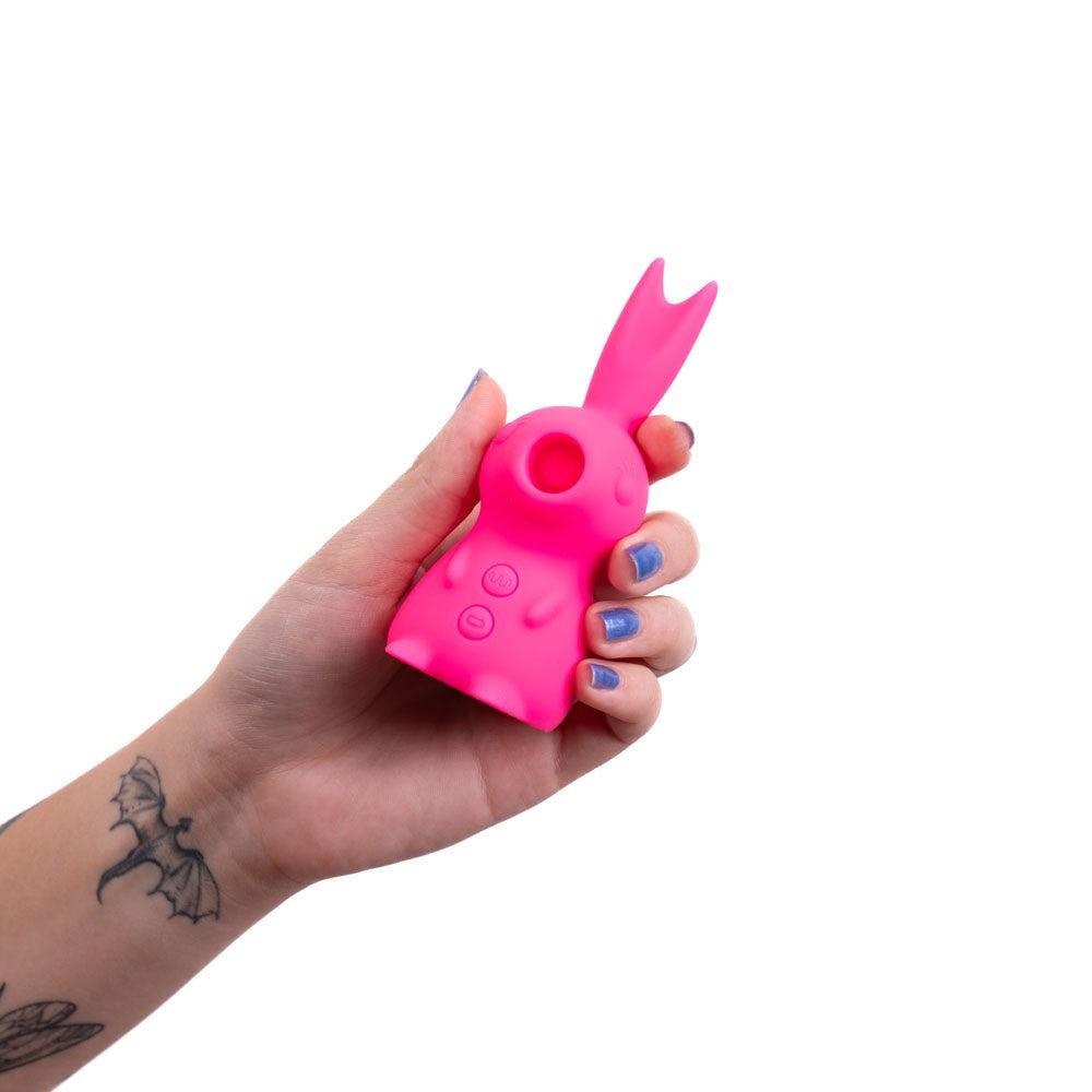 Maia Toys Maia HUNNI USB Rechargeable Sucking Licking & Vibrating Stimulator Pink - - Clit Ticklers and Pulsators