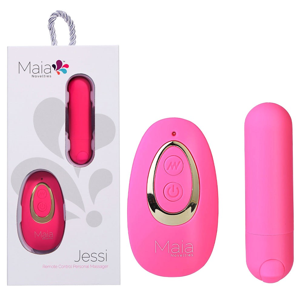 Maia JESSI Remote USB Rechargeable Bullet Vibrator Pink Wireless Control - - Bullet Vibrators