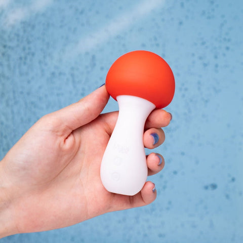 Maia Toys SHROOMIE USB Rechargeable Mushroom Body Wand Vibrator Red/White - Body Wands