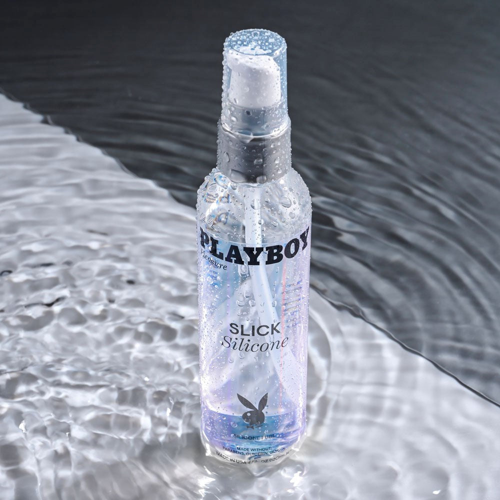 Evolved Playboy Pleasure SLICK SILICONE Lubricant 120ml Bottle Long Lasting - - Silicone Based Lubes