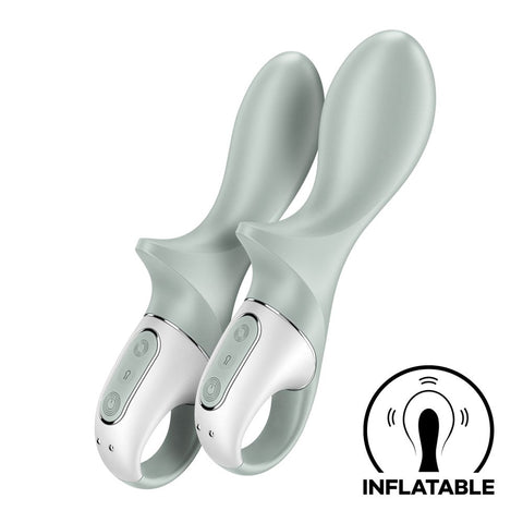 Satisfyer Air Pump Booty 3 Rechargeable Inflatable Anal Vibrator Grey - Anal Vibrators