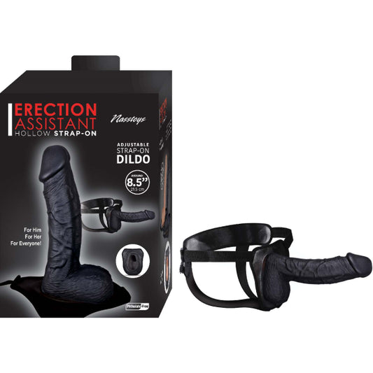 ERECTION ASSISTANT Hollow Strap-On - 8.5 Inches - - Strap On Sextoys