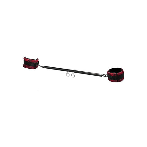 Xgen Products Secret Kisses Rosegasm BDSM Play Spreader Bar Set Black Restraints - Cuffs And Restraints