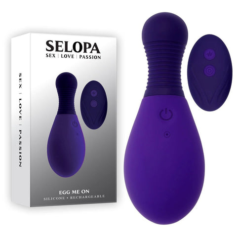 Evolved Selopa EGG ME ON USB Rechargeable Love Egg with Wireless Remote Purple - Love Eggs and Kegel Exercisers