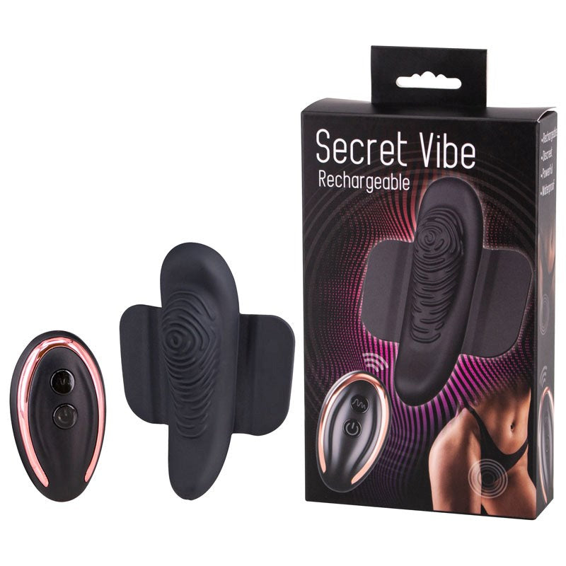 Seven Creations Secret USB Rechargeable Remote Controlled Panty Vibrator Black - - Remote Control Vibrators