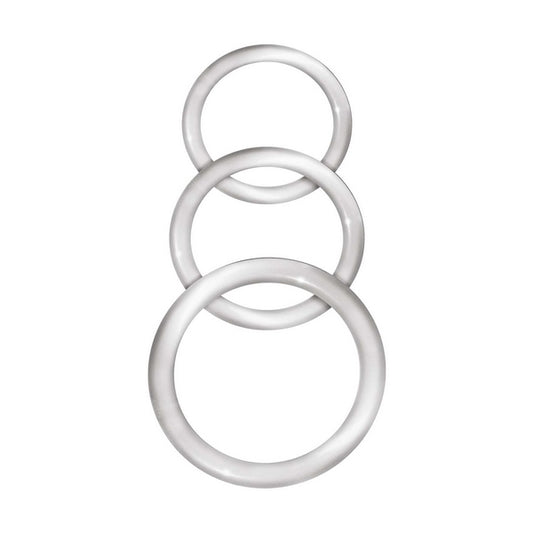 ENHANCER Silicone Cockrings Stretchy 3 Piece Set - - Cock Ring Sets