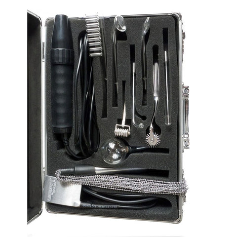 The Stockroom KinkLab Agent Noir Neon Wand 11 Piece E Stimulation Kit - Electro Sex