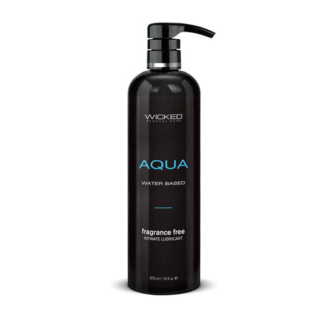 Wicked Sensual Care Aqua Water Based Lubricant 476ml Bottle Premium Formula - Water Based Lubes
