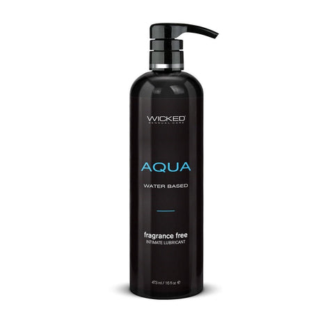 Wicked Sensual Care Aqua Water Based Lubricant 476ml Bottle Premium Formula - Water Based Lubes